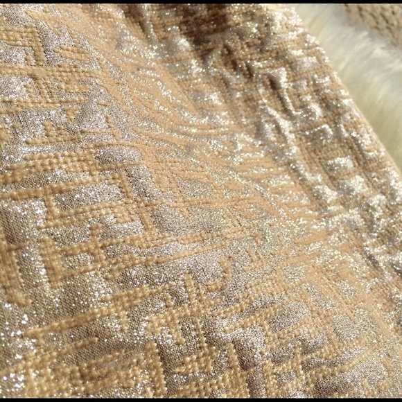 Gorgeous LOFT Silver/Gold Tan Mini Skirt - SZ: 4P - Picture 3 of 8